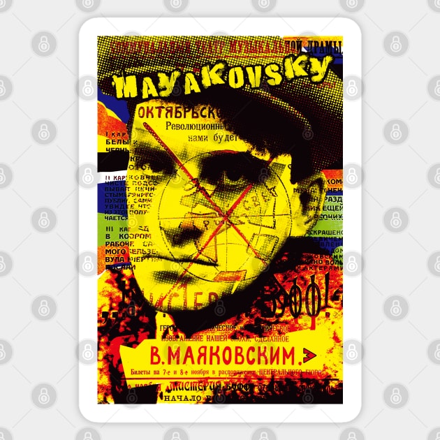 Vladimir Mayakovsky Sticker by Exile Kings 